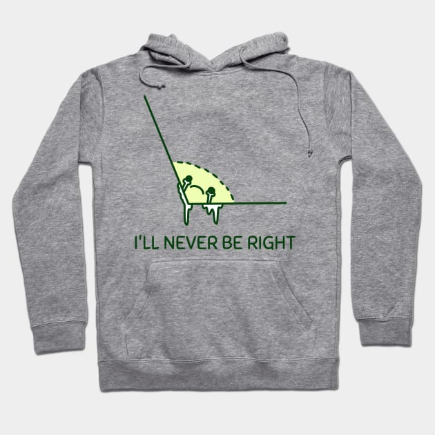 Never Right Basic Math Go math Discrete Math Hoodie by TV Dinners